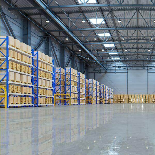Warehouse epoxy flooring made to handle forklifts, pallet racks and heavy daily use without cracking or peeling by Epoxy Flooring Guys Perth.